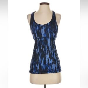 lululemon athletica Blue and Black Tank Top
